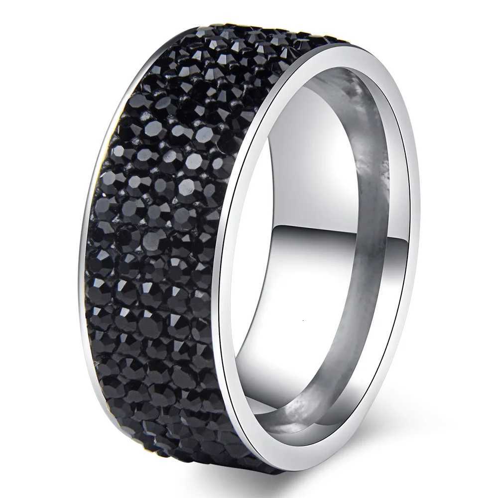 Chanfar High Quality Crystal Stainless Steel Ring Multicolor Women Elegant Finger Love Wedding Engagement Ring For Women Jewelry y250730