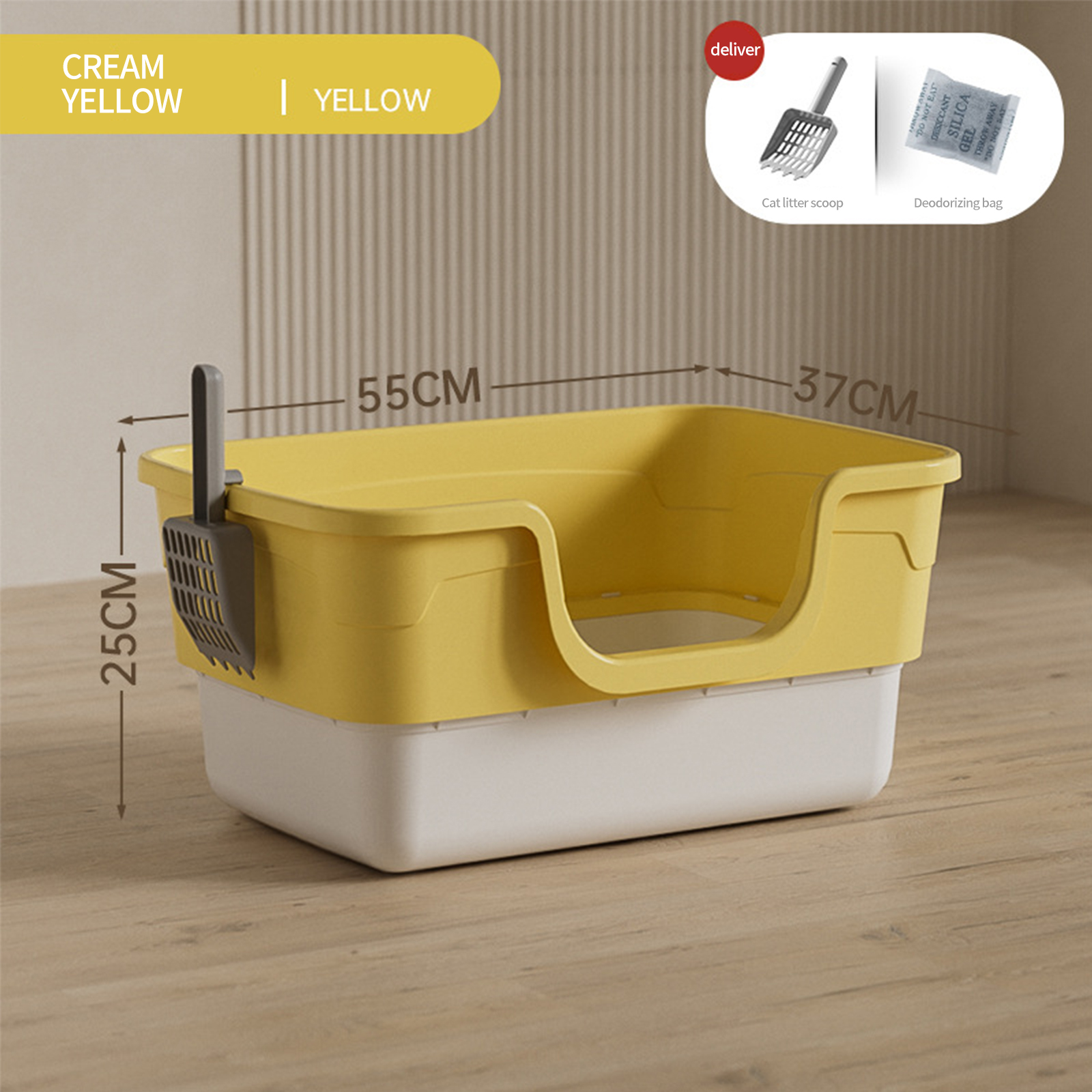 Source manufacturer provides wholesale cat litter box, oversized anti splash cat toilet, giant open fat cat litter box