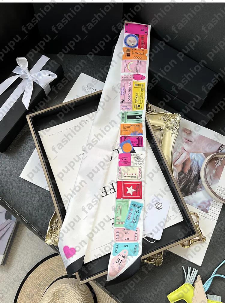 Luxury Silks Scarf Designer Twilly Scarf Woman's Wrap Fashion Letter Horse Handbag Scarves Bag Scarf Neckties Hair Bundles Travel Beach Small Silk Scarf