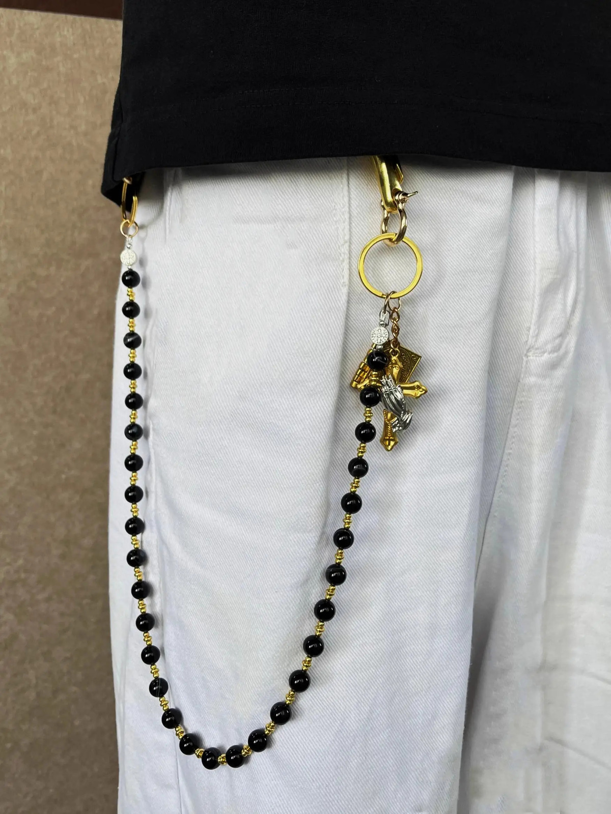 Original Blackrock Beads American CleanFit Pants Chain Punk Style Retro Style Cross Jeans Accessories 250730