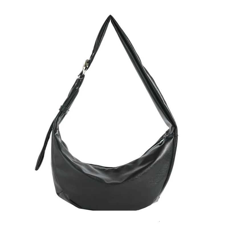 Casual Soft Pu Leather Womens Crossbody Bags Fashion Ladies Hobos Shoulder Bag Solid Color Portable Female Underarm Handbags Y250730