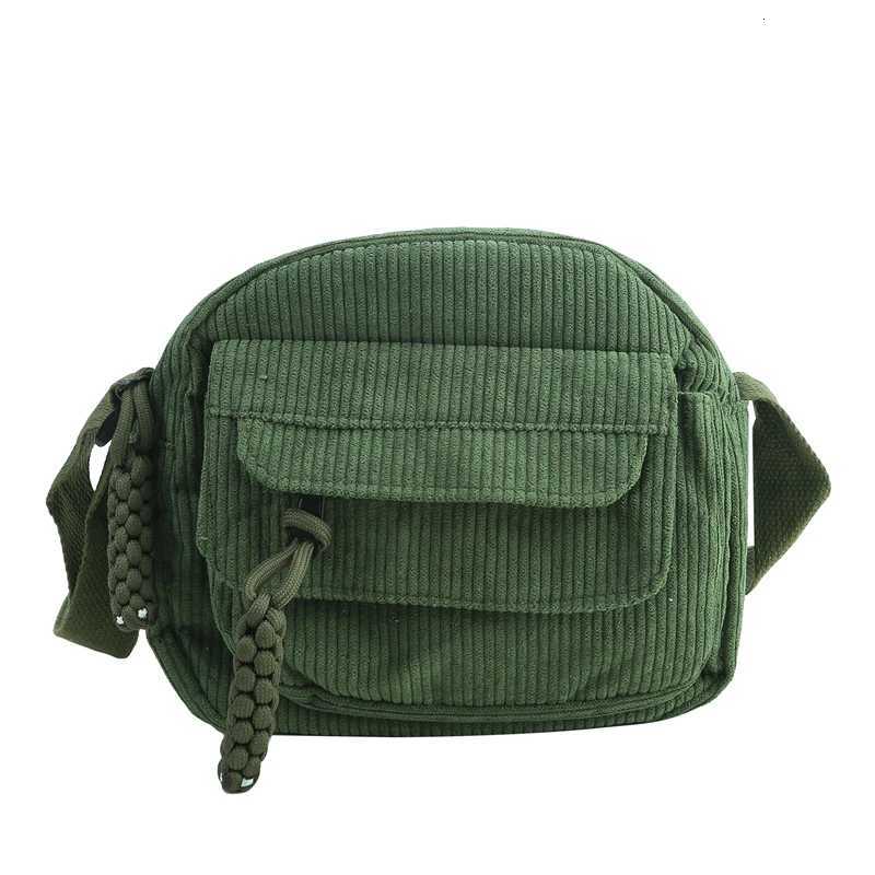 Simple Versatile Crossbody Bag Fashionable Casual Small Square Bag Personalized Commuting Shoulder Bag Corduroy Unisex Trend Y250730