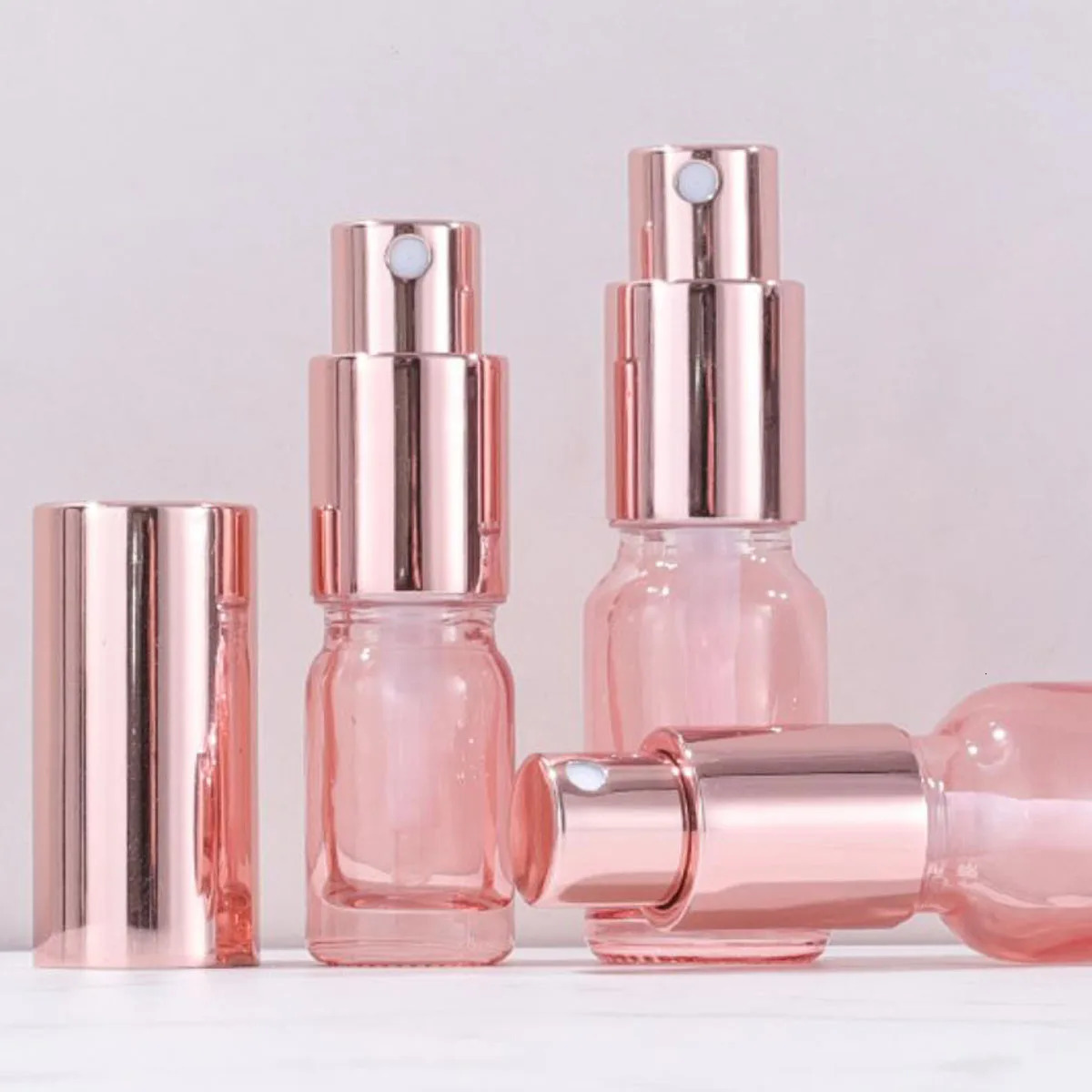 5pcs 10pcs 10/15/20/30/50/100ml Spray Bottles Fine Mist Perfume Atomizer Sprayer Lid Refillable Black Glass Empty Bottle Shampoo 250726