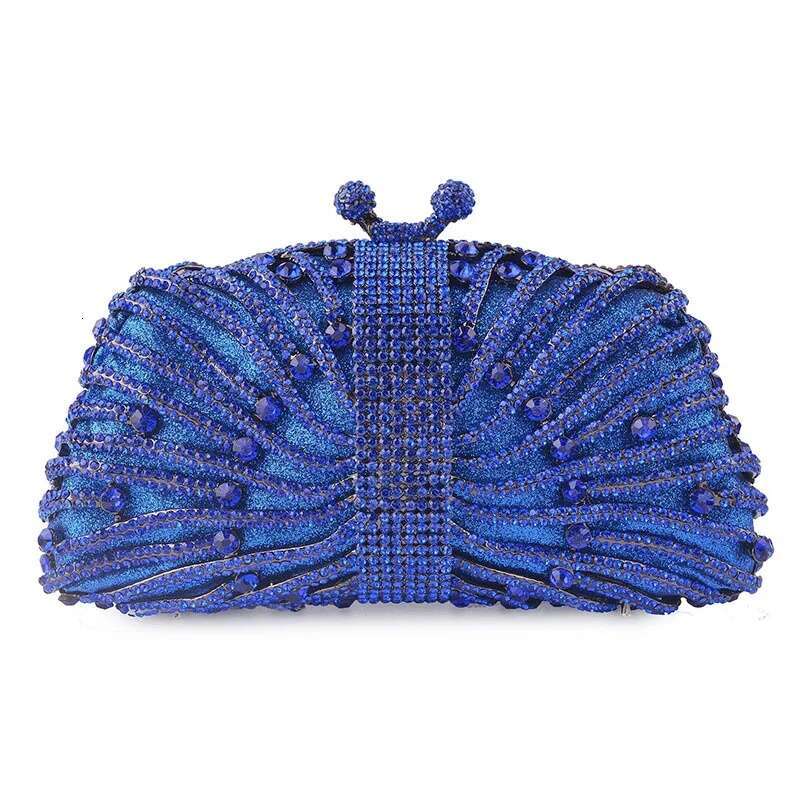 Designer Luxury XIYUAN Fashion Pink Crystal Designer Clutch Famous Brand Golden Evening Bags With Chain Women Shoulder Bag