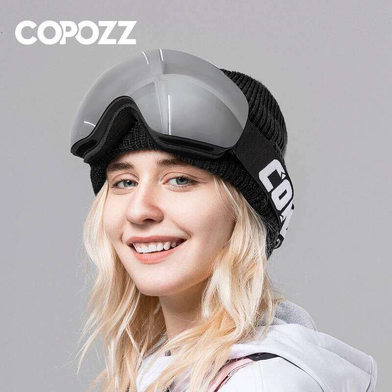 COPOZZ Winter Sports Goggles Uv400 Protection Ski Mask Male Female Anti-Fog Big Face Snow Glasses Skiing Snowboard Eyewear
