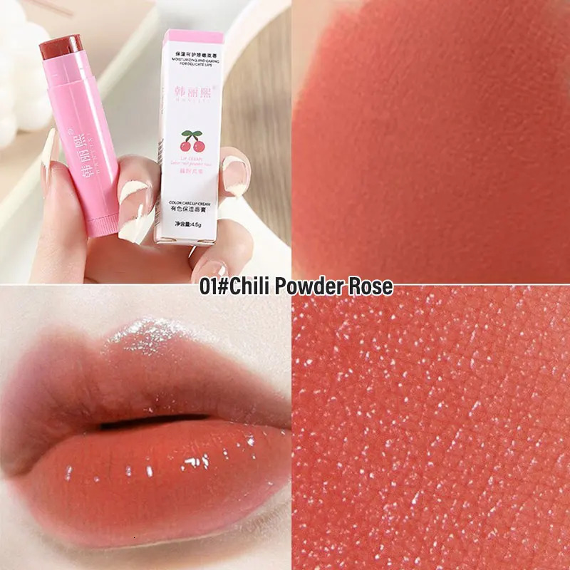 Color Care Lip Cream Mirror Hydrating Jelly Red Colored Lip Balm Fade Lip Line Anti-drying Lipstick Priming Tint Cosmetic 250730