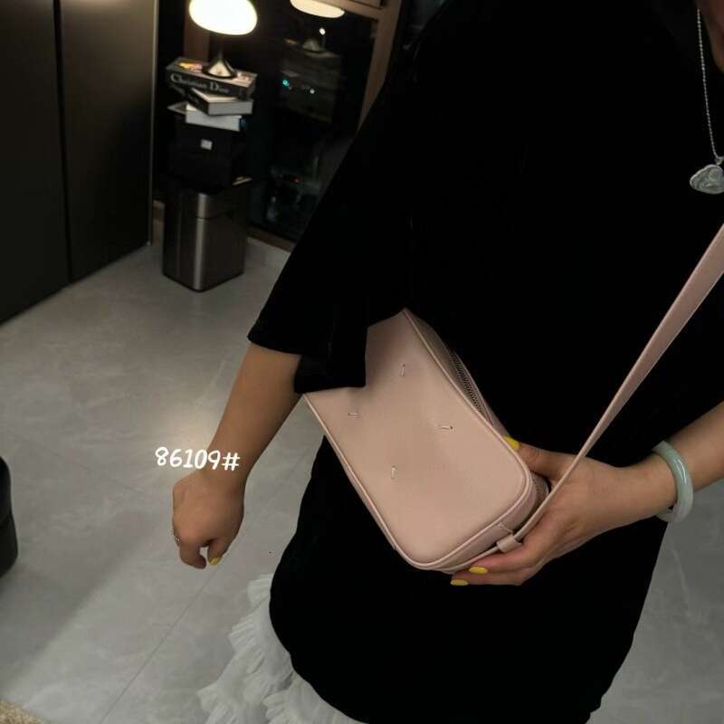 Black Women's Super Hot Cowhide Camera Crossbody Small Square Bag Genuine Leather B5