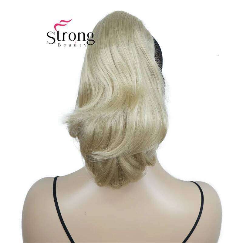 Strongbeauty 12" Curly Styled in Claw Ponytail Hair Extension Dual Use Synthetic Hairpiece 125g with a Jaw/claw Clip
