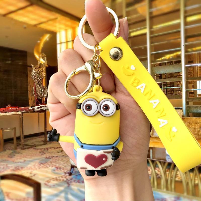 Cartoon Playful Bob Kevin Stuart Minion Pendant Keychain Bag Charm Claw Machine Gift