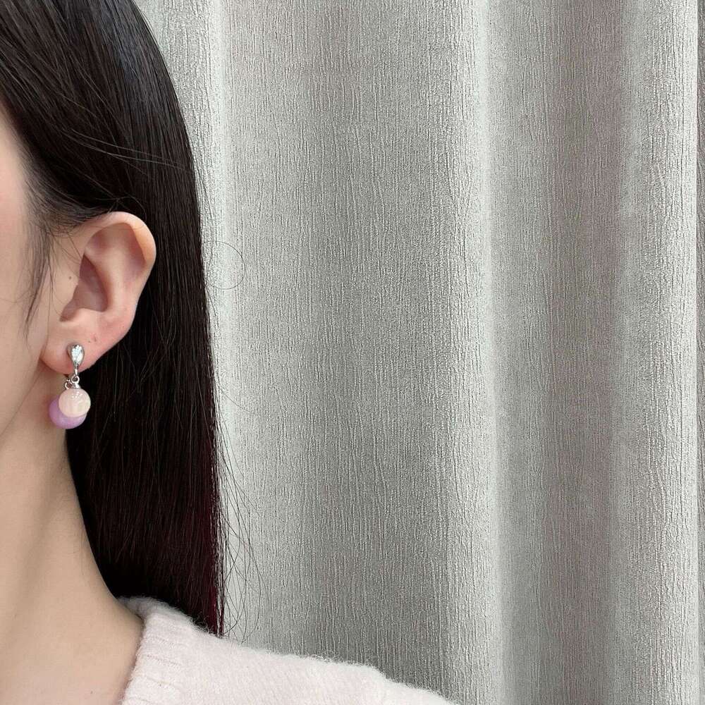 A Two-Way Wear Colorful Zircon Double-Headed Stud Simple Women's 2025 New Earrings 2cf