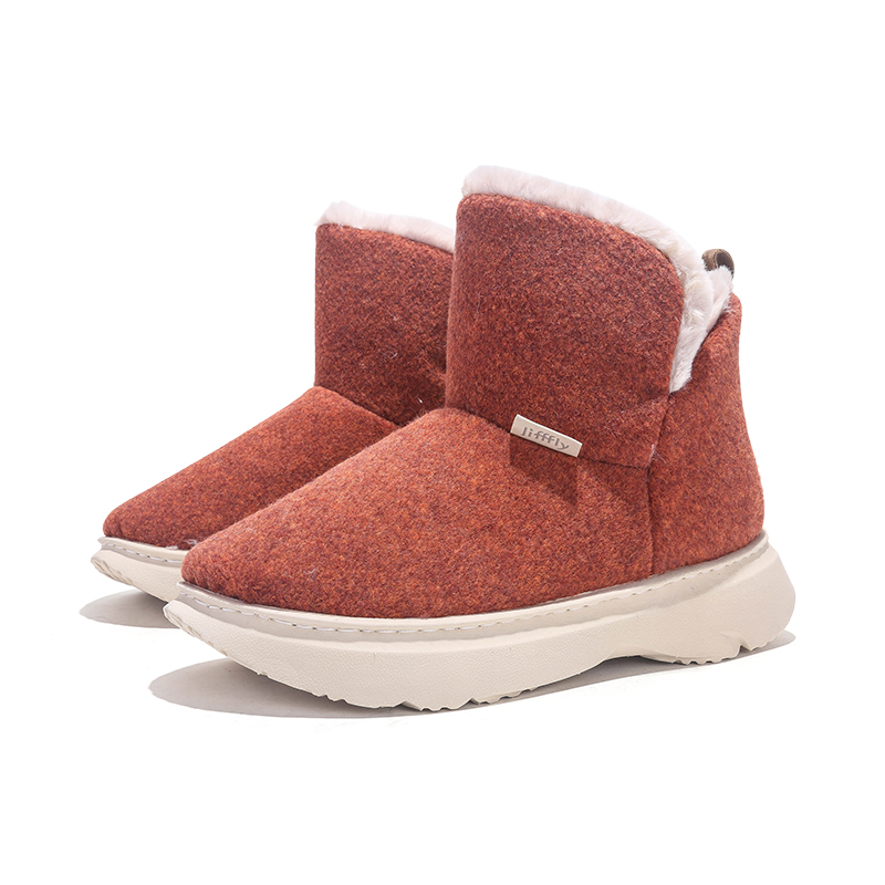 Trendy Plus-Thick Sole Elevated Platform Snow Boot by Jifffly Cozy Cushioned Heel Womens Fashionable Canvas Shoes Seasonal Update 2024/25