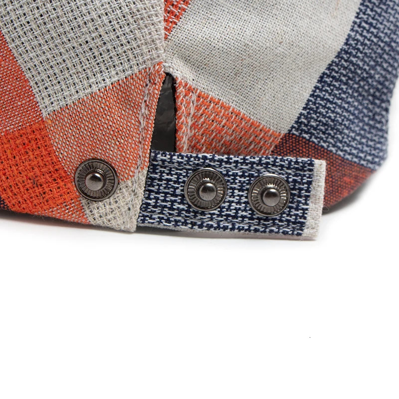 Multicolour Plaid Beret Women Casual Sun Visor Flat Hat Vintage Fashion Berets Men sboy Caps Summer Button Adjustable 250729