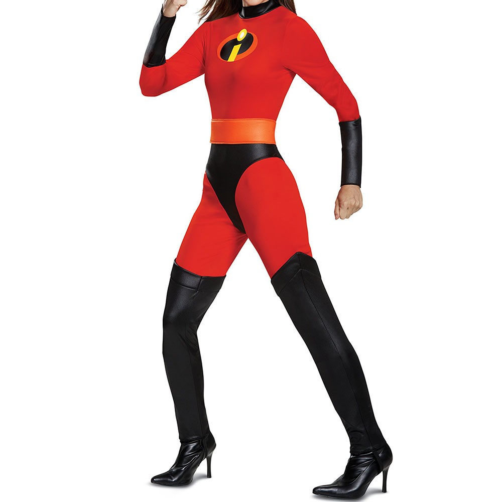 Children's Superman spy style one-piece tight-fitting suit, red and black contrasting hero costume, Halloween party stage performance cosplay cos