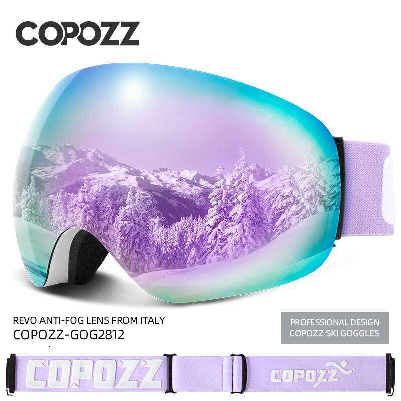 COPOZZ Winter Sports Goggles Uv400 Protection Ski Mask Male Female Anti-Fog Big Face Snow Glasses Skiing Snowboard Eyewear