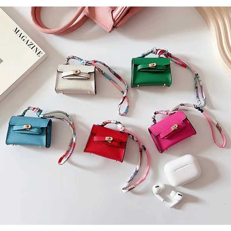 Mini Microfiber Universal Headphone Bag For AirPods 4 Pro 2 3 Protective Case with Lanyard Deluxe Handbag Bag Y250731