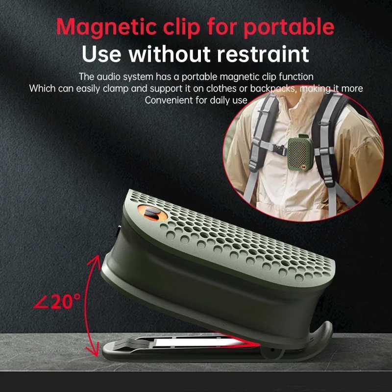 Monster M3 Magnetic Clip-On Mini BT V5.4 Portable Outdoor Sport Wearable Wireless Speakers With Bass MicXJ250731 - view 7