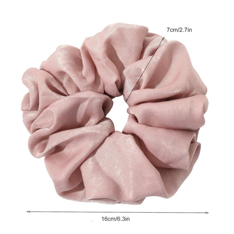 Scrunchies Ties Women - Big Silk Satin Scrunchie Exra Large Jumbo Gaint Oversized Cute Scrunchy Curl Thick Ligas Para el Cabello De Mujer Decorations 