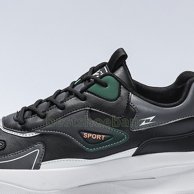 designer shoes sneakers lightweight leather trainers mens shoes fashion white green black thick-sole comfort durable non-slip sneaker size 39-44