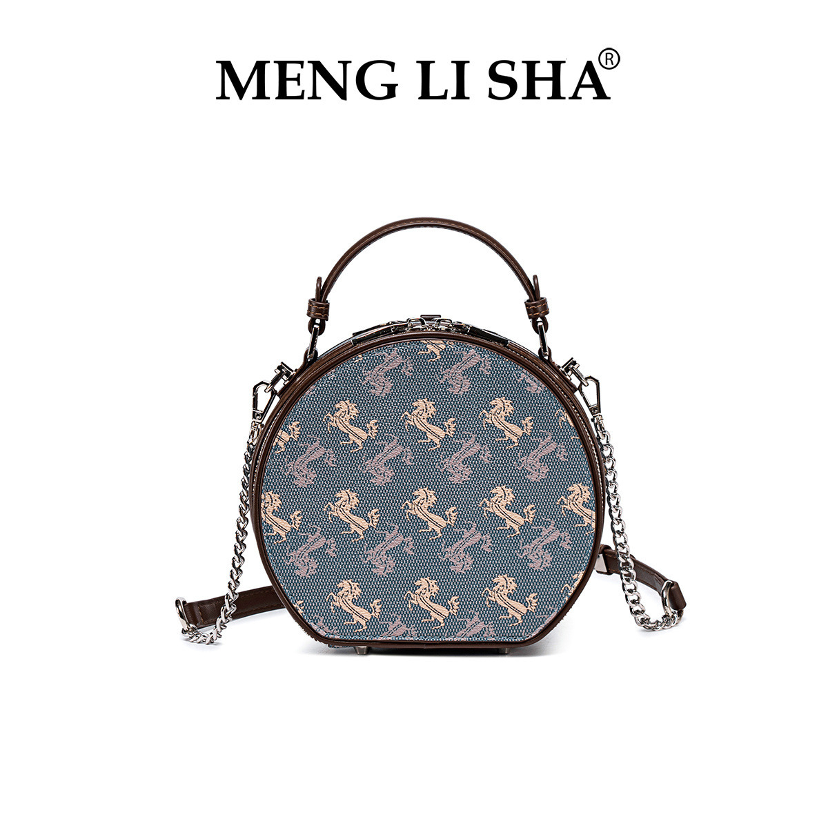 2025 New French Style Single Shoulder Crossbody for Women Trendy Fashion Simple High-end Handheld Round Cake Small Bag ddmymoon