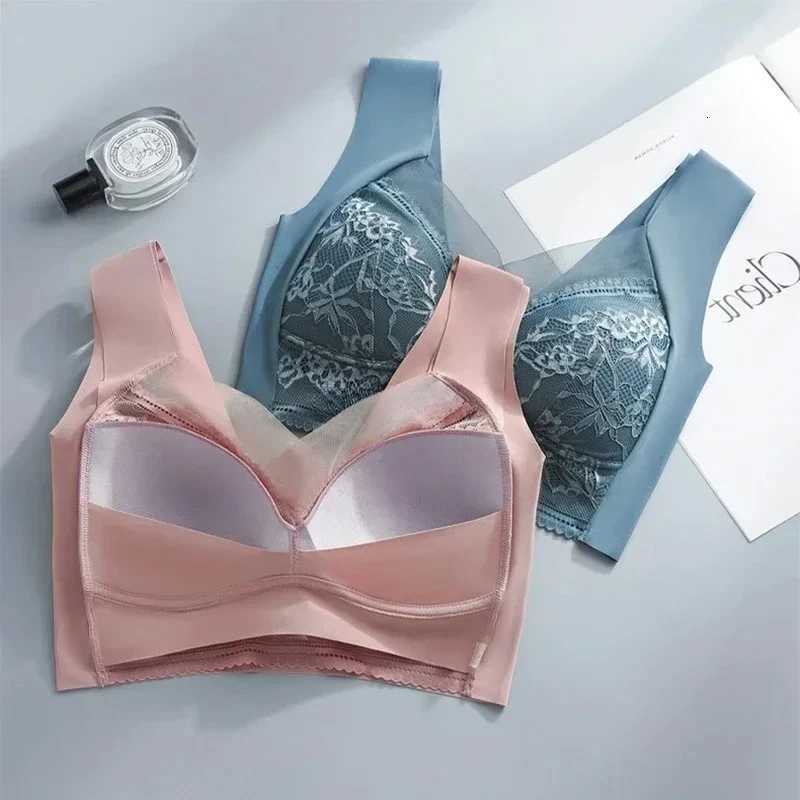 3 Pcs Womens Push Up Wireless Bralette Bras - 5cm Natural Lift Seamless Lace Plus Size (L-6XL) No Underwire Comfort Z250730