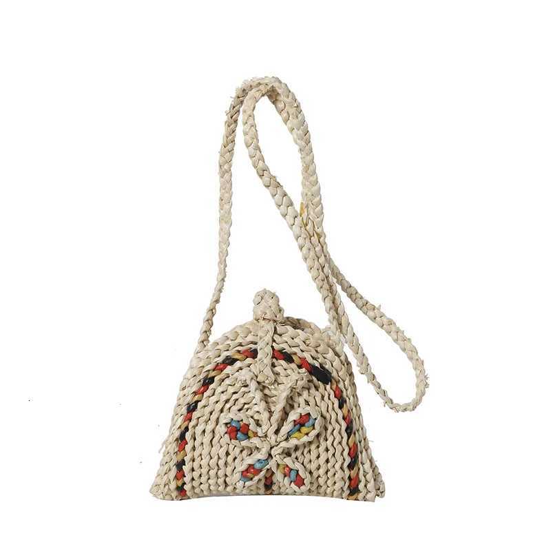 Fashion Colorful Straw Design Womens Shoulder Bags Casual Lightweight Ladies Crossbody Shell Bag Portable Female Phone Handbags Y250730