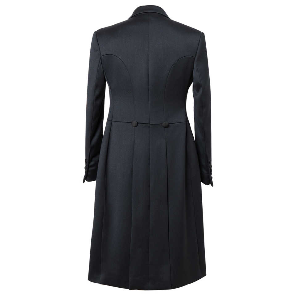 Men Long Coat Tailcoat Double Breasted Trim Fit Overcoat Lapel Warm Coat Business Occasions Customized