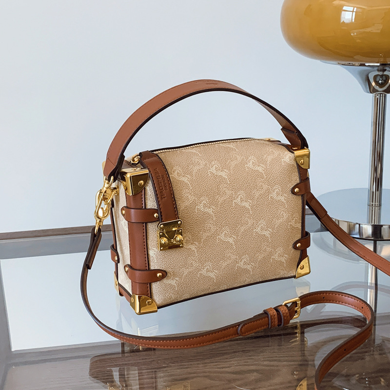 Senior sense bag women's new style ladies all match temperament box bag fashion shoulder crossbody bag