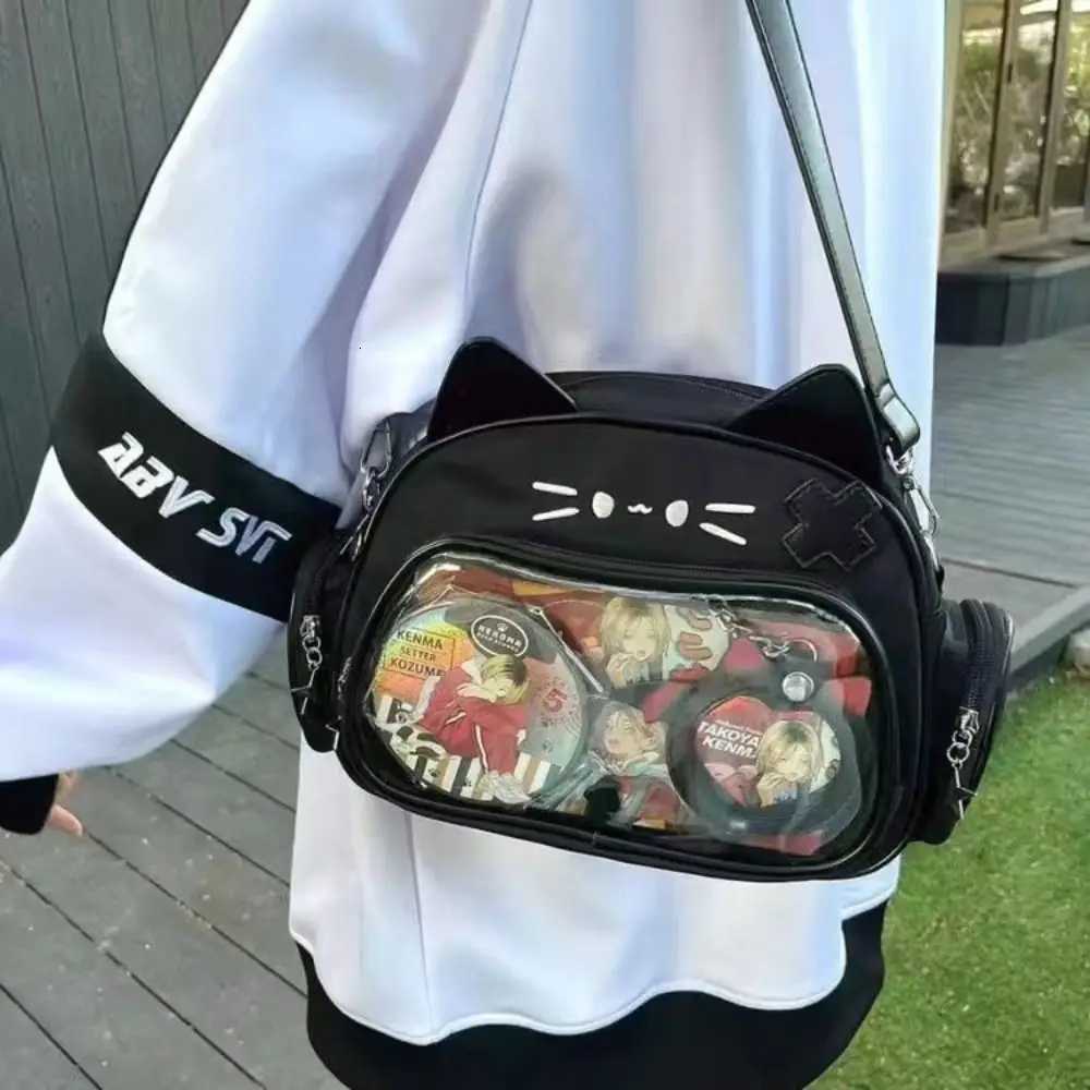 Pu KAWaii Itabag Travel Korean Clear Pocket Shoulder Bag Crossbody Bag Womens FAshion Backpacks Idol Doll Storage Bags Y250730