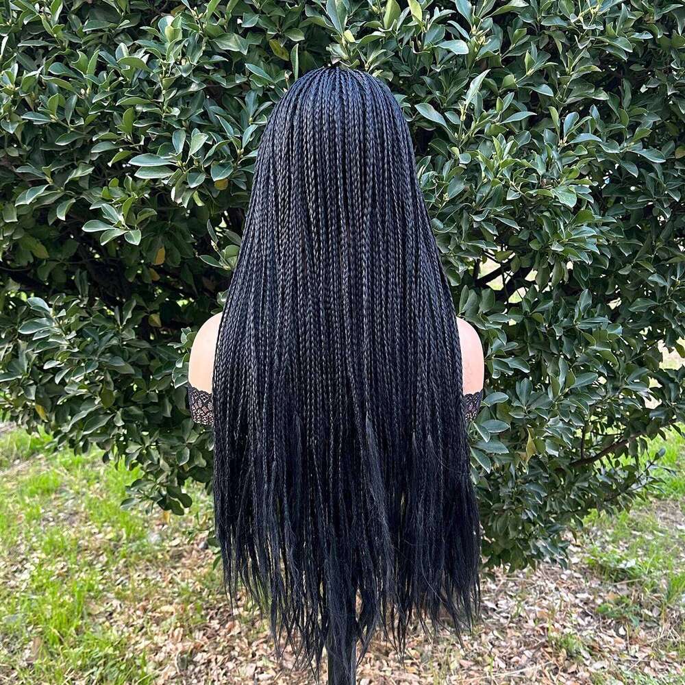 Ombre Brown Long Headband Box Braids Braided African Dreadlock Wig Synthetic Braiding Beauty Hair Wigs For Women/Men