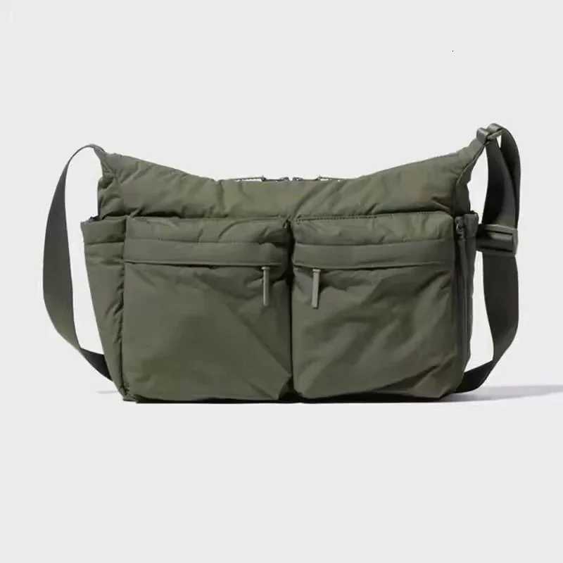Multi-pocket Mens Nylon Crossbody Bags Large Capacity Womens Laptop Bag Waterproof Travel Shoulder Bag Tote Portable Handbags Y250730