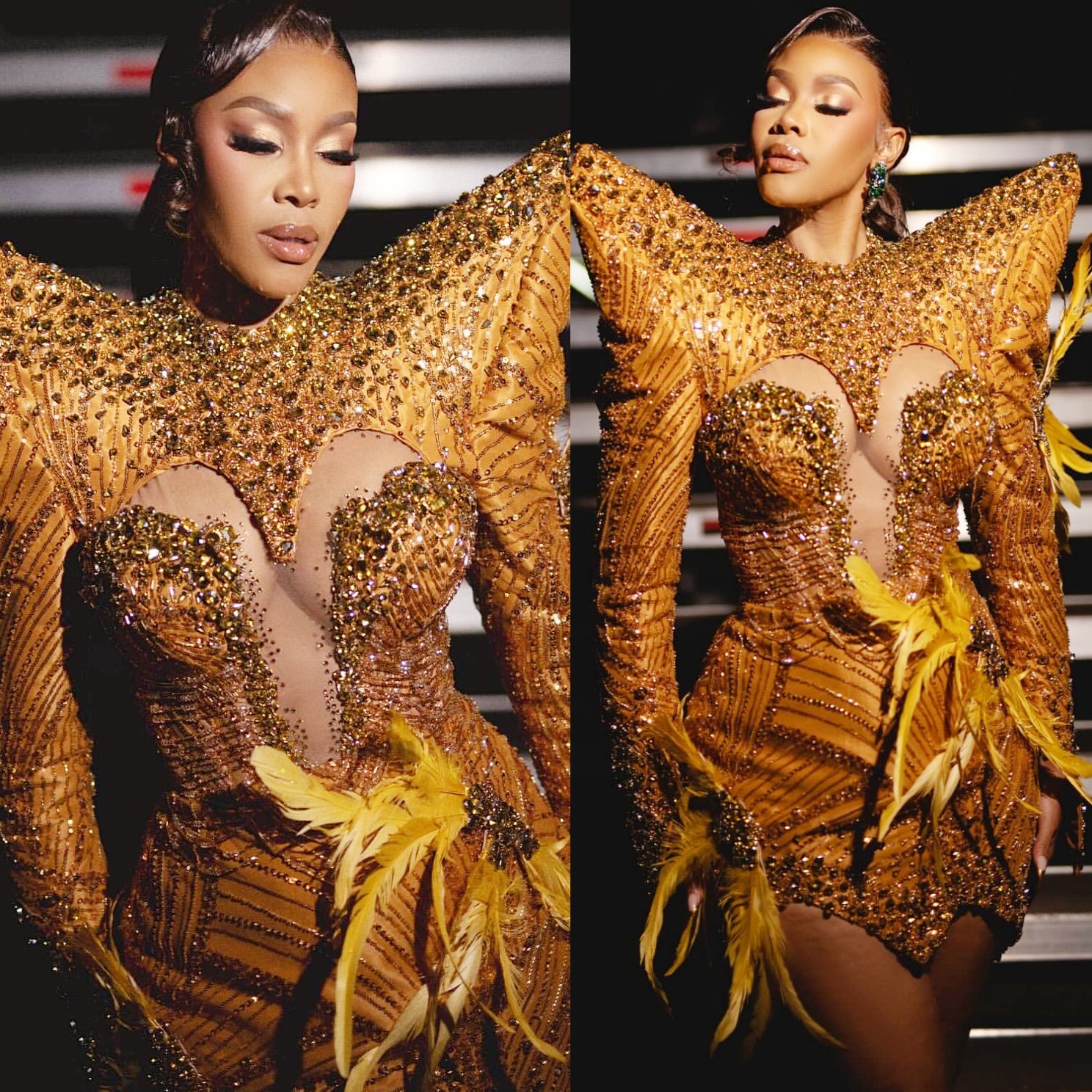 Gold Sheath Cocktail Dress Beaded Crystals Feather Sequined Stylish Short Mini Graduation Homecoming Dresses For Special Occasions Sweetheart Gowns