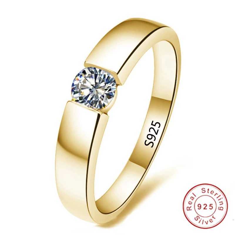 Real Natural Solid 925 Silver Rings 1 Carat Sona Diamant Wedding Rings for Women and Men Full Size 6 7 8 9 10 11 12 y250730