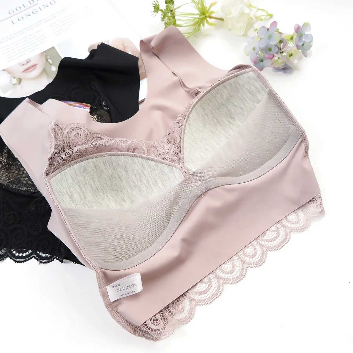 Bras For Women Underwear Plus Size Bra M-5XL Wireless Brassiere Summer Wireless Bralette Push Up Sexy Lace Bra With Padding Z250730