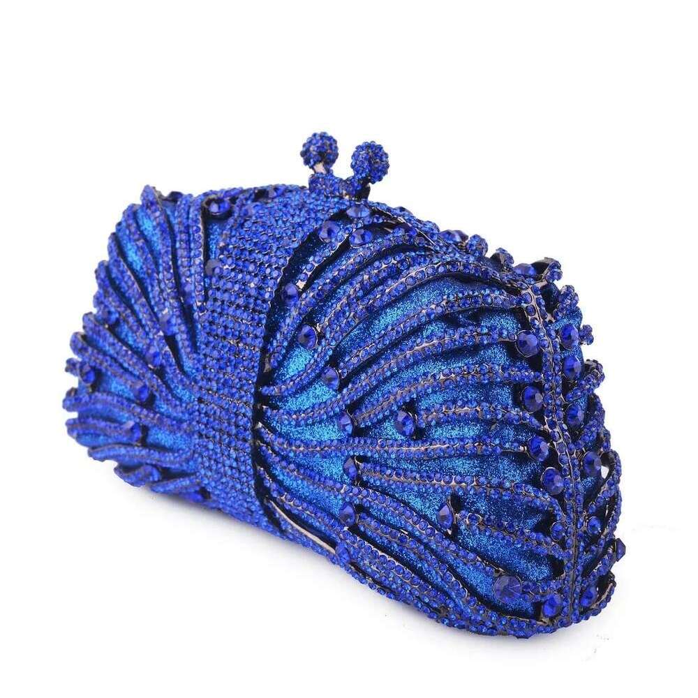 Designer Luxury XIYUAN Fashion Pink Crystal Designer Clutch Famous Brand Golden Evening Bags With Chain Women Shoulder Bag