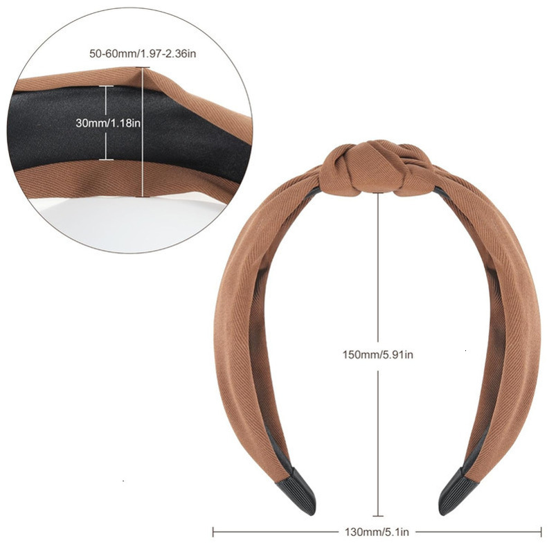 Funtopia Women, 9pcs Fashion Knotted Headband Leopard Print Knot Hairband, Cute Wide Headbands for Women Girls Hair Accessories Set(Brown Black White)