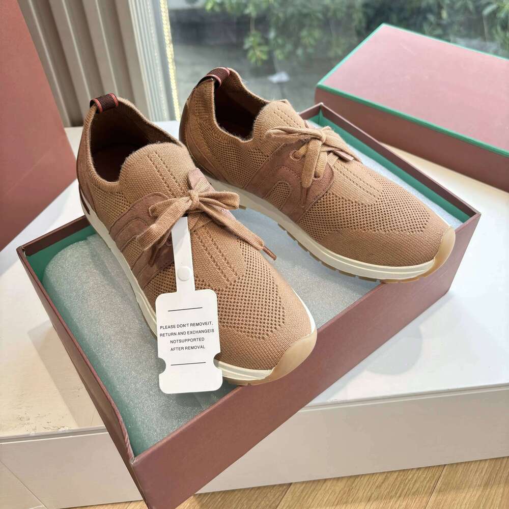 New Women Size35-42 Knitting Sneakers Natural Cow Suede Sports Leisure Flats Round Toes Designer Shoes Zapatillas De Mujer 393