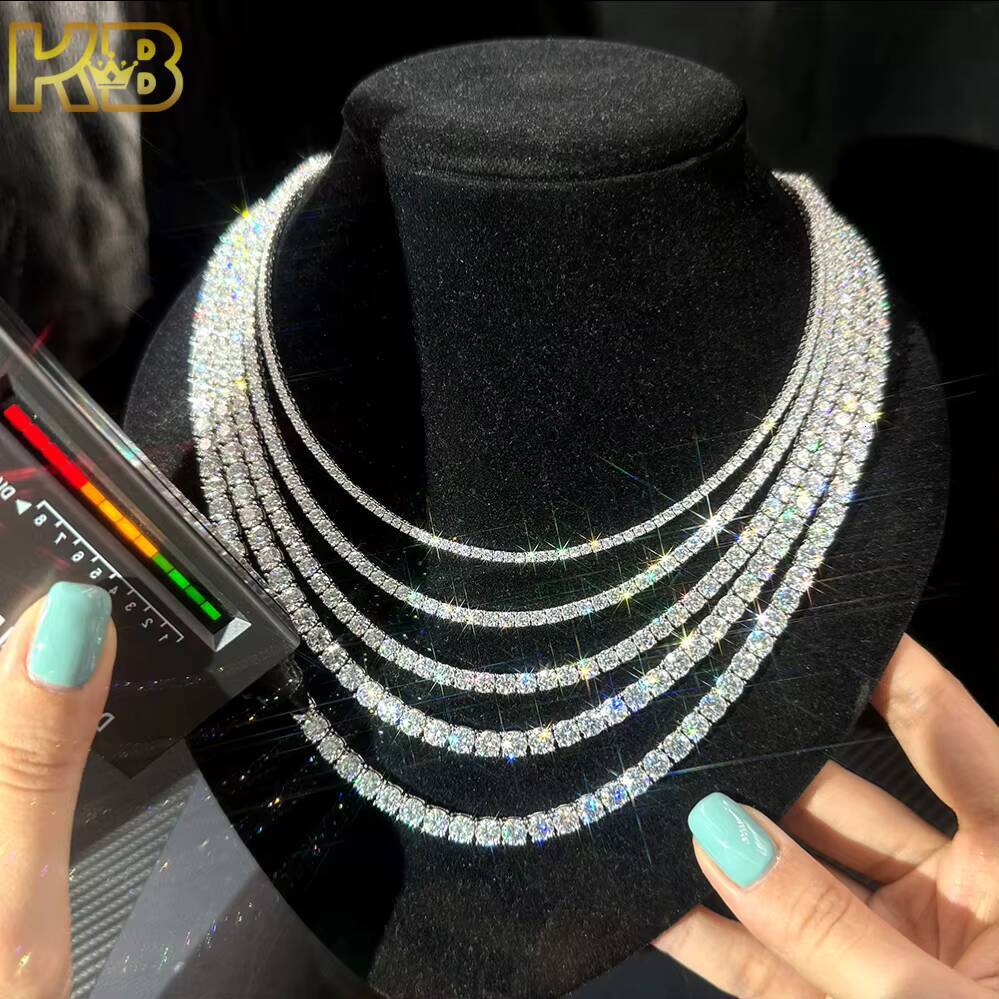 Necklace Diamond Gold Jewelry Cuban Chains Iced Out VVS Silver Fashion Trends Moissanite Tennis Chain