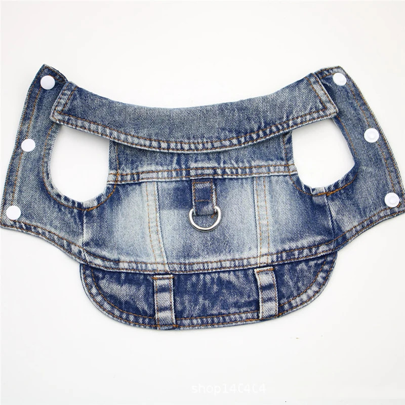Dog Jeans Jacket Cool Puppy Summer Clothes Dog Denim Shirts for Small Boy Dogs Cats Outfits Washable Durable Harness Vest 250729