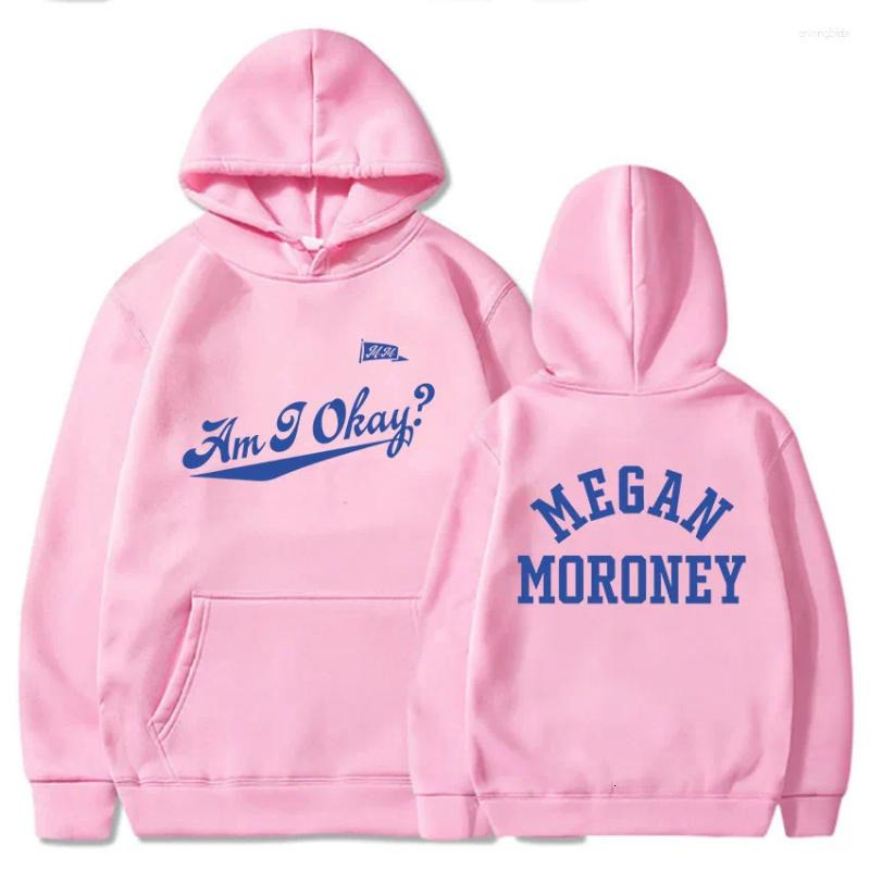 Mens Hoodies Men Megan Moroney Am I Okay Printing Sweatshirts Sudaderas Hooded Winter Fleece Pullovers Casual Unisex Hoodie Top