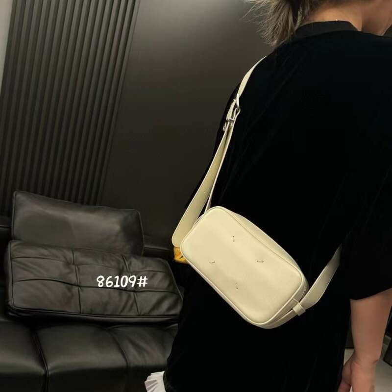 Black Women's Super Hot Cowhide Camera Crossbody Small Square Bag Genuine Leather B5