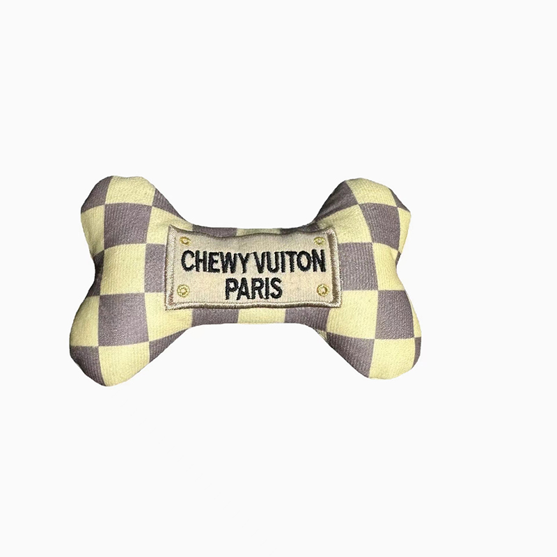 Cute Squeaky Dog Toy Bone, Cup, and Tote Bag Shapes for Chewing & Training Playtime