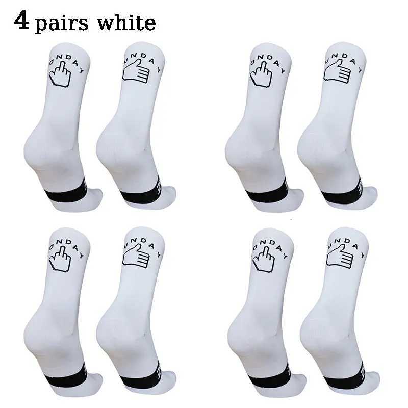 4 pairs of men and women cycling socks outdoor sports road cycling running professional sports socks Z250731