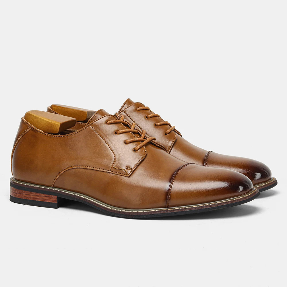 Mens Dress Shoes Fashion Comfortable 2025 Leather Shoes Men 250730