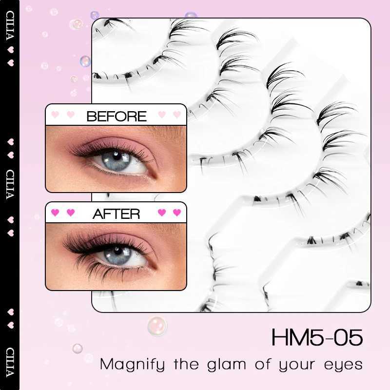 10 Pairs Bottom Eyelashes Manga Lower Lashes Clear Band Wispy Small Flame Under Eye Lashes Korean Makeup Cosplay Tools Z250730