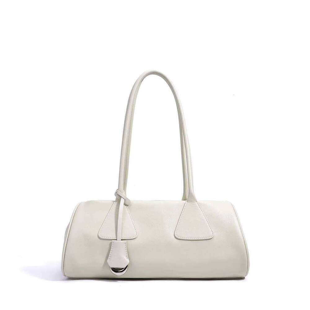 Genuine Women's Handbag 2025 New Niche Design Triangle Pillow Free Initials French Simple Top Leather Shoulder Bag