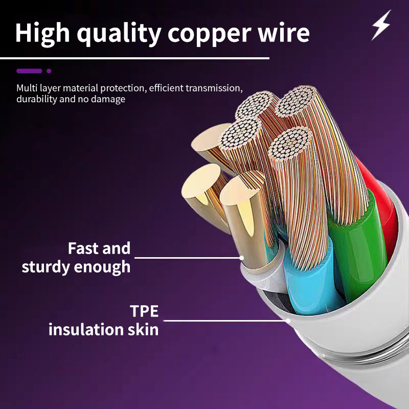Android phone USB C data cable 5A fast charging USB cable