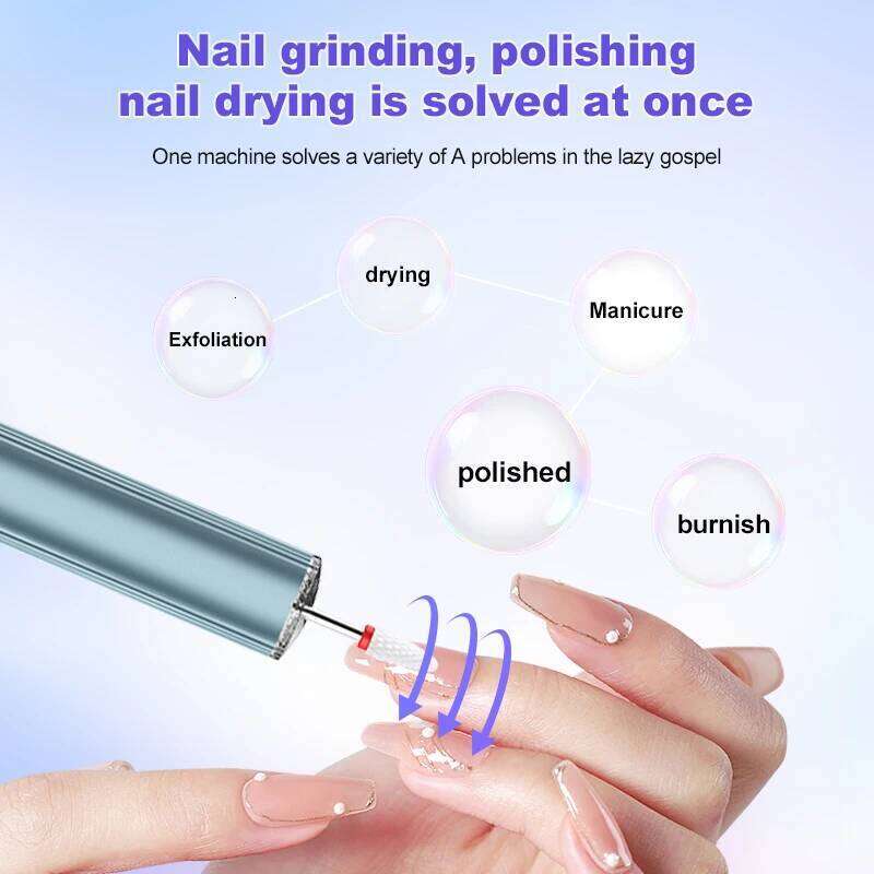 Electric Polish Drill hine with UV Lamp Portable Manicure Set Exfoliation and Polishing for Nail Salon