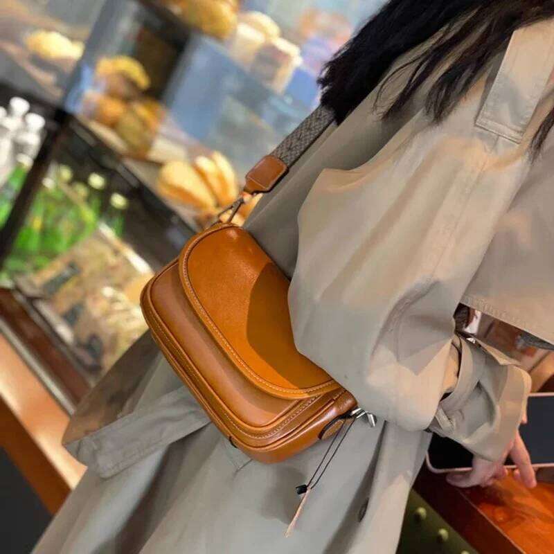 Female Cowhide Retro Crossbody Women Natural Cow Leather Bag Lady High Quality Commuter Shoulder Bags Ladies Handbag bag