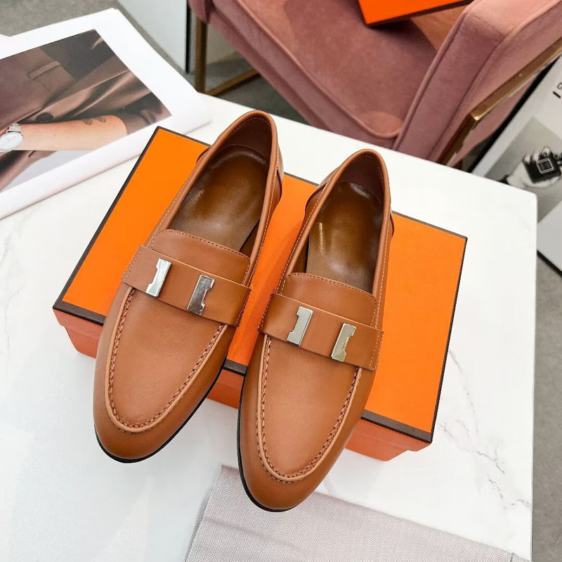 Fashionable luxury genuine leather women's shoes classic casual shoes female designer plus size shoes size 35-42