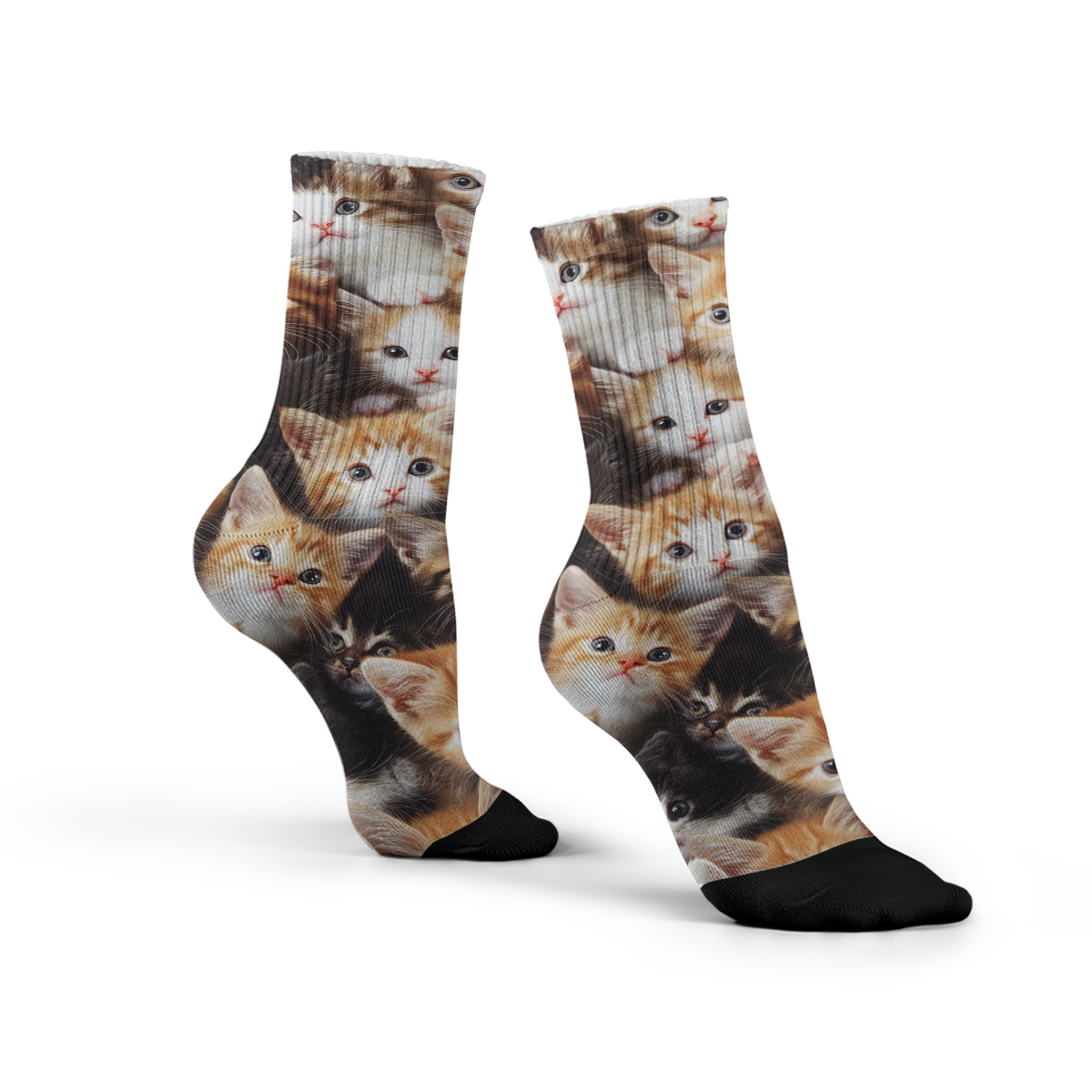 Cute Kitten Collage Unisex Tube Designer Designer Socks C134
